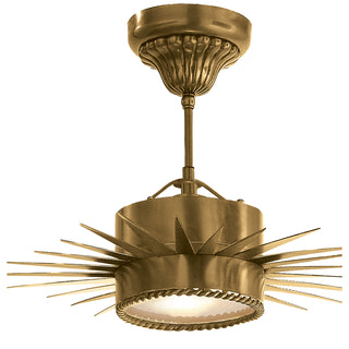 Visual Comfort Signature Canada - SK 5200HAB - One Light Semi Flush Mount - Soleil - Hand-Rubbed Antique Brass