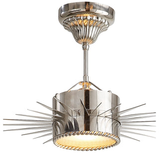 Visual Comfort Signature Canada - SK 5200PN - One Light Semi Flush Mount - Soleil - Polished Nickel