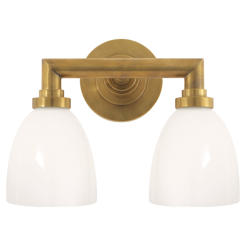Visual Comfort Signature Canada - SL 2842HAB-WG - Two Light Bath Sconce - Wilton - Hand-Rubbed Antique Brass