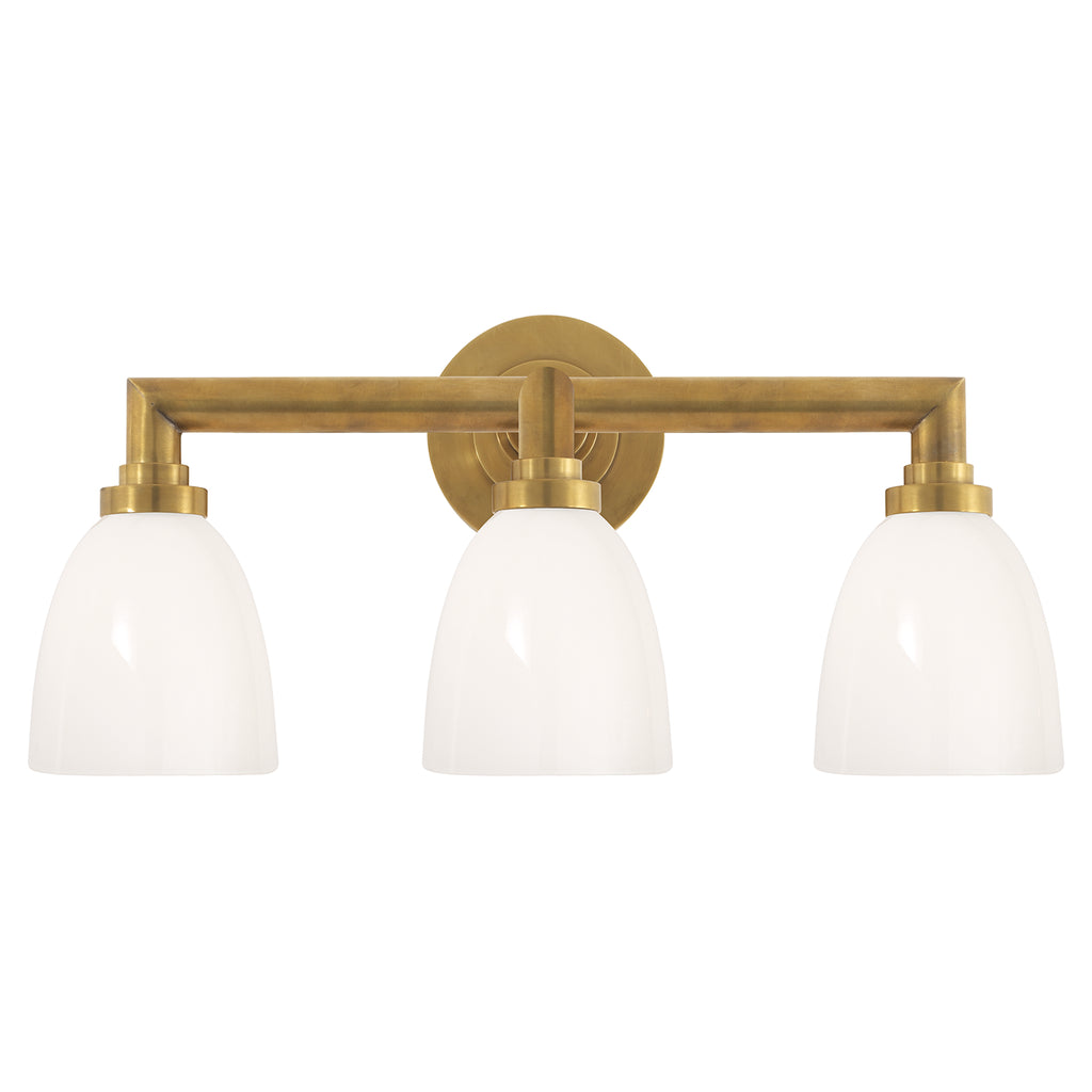 Visual Comfort Signature Canada - SL 2843HAB-WG - Three Light Bath Sconce - Wilton - Hand-Rubbed Antique Brass