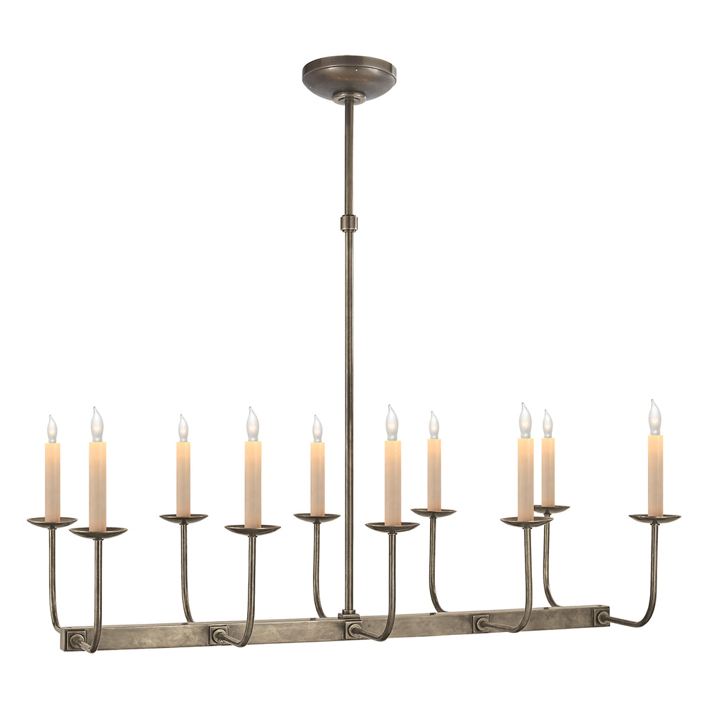 Visual Comfort Signature Canada - SL 5863AN - Ten Light Chandelier - Linear Branched - Antique Nickel