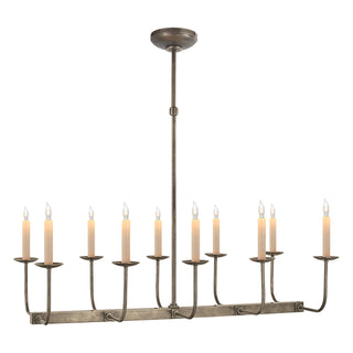 Linear Branched Ten Light Chandelier