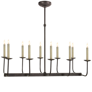 Linear Branched Ten Light Chandelier