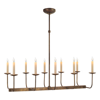 Linear Branched Ten Light Chandelier