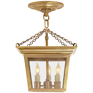 Visual Comfort Signature Canada - SL 5870HAB - Three Light Semi-Flush Mount - Semi Flush Cornice - Hand-Rubbed Antique Brass