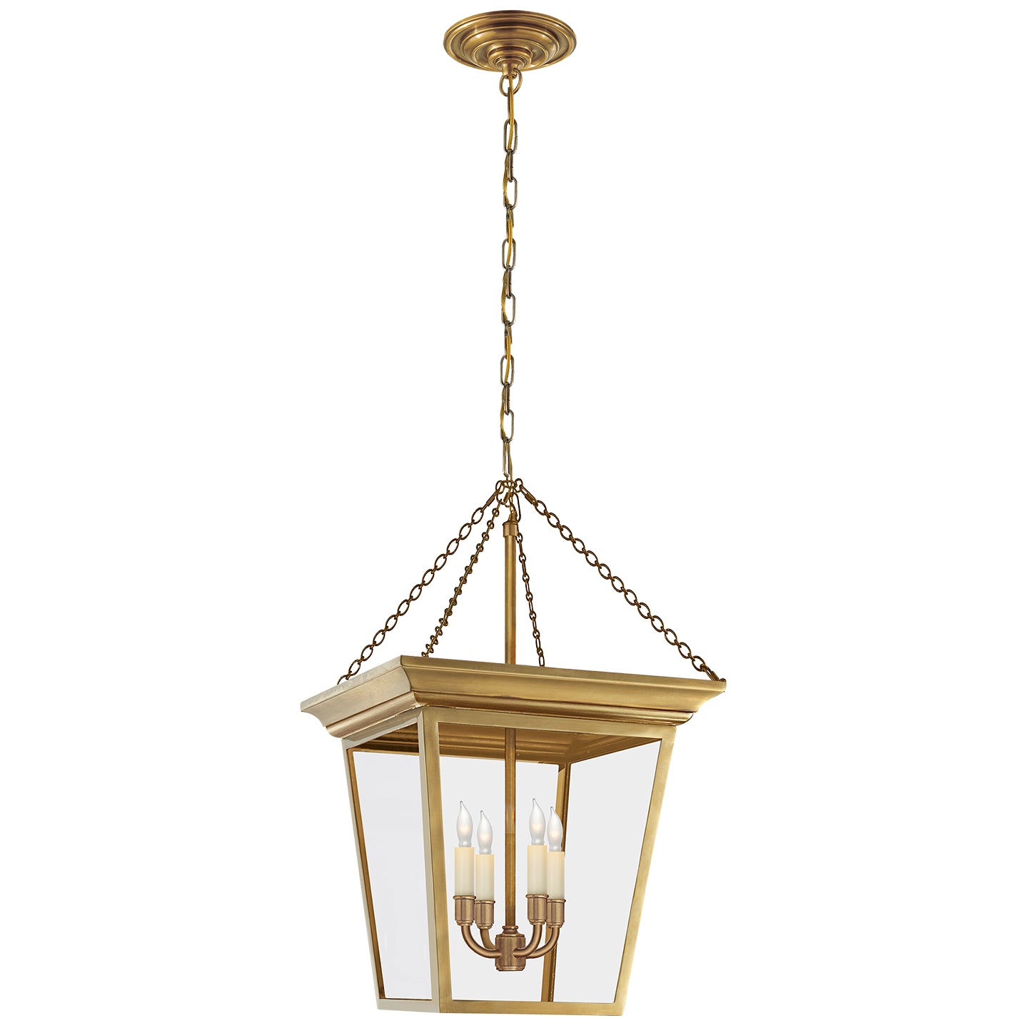 Visual Comfort Signature Canada - SL 5871HAB - Four Light Lantern - Cornice - Hand-Rubbed Antique Brass