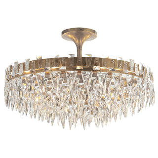 Visual Comfort Signature Canada - SN 4001HAB - Ten Light Flush Mount - Trillion - Hand-Rubbed Antique Brass