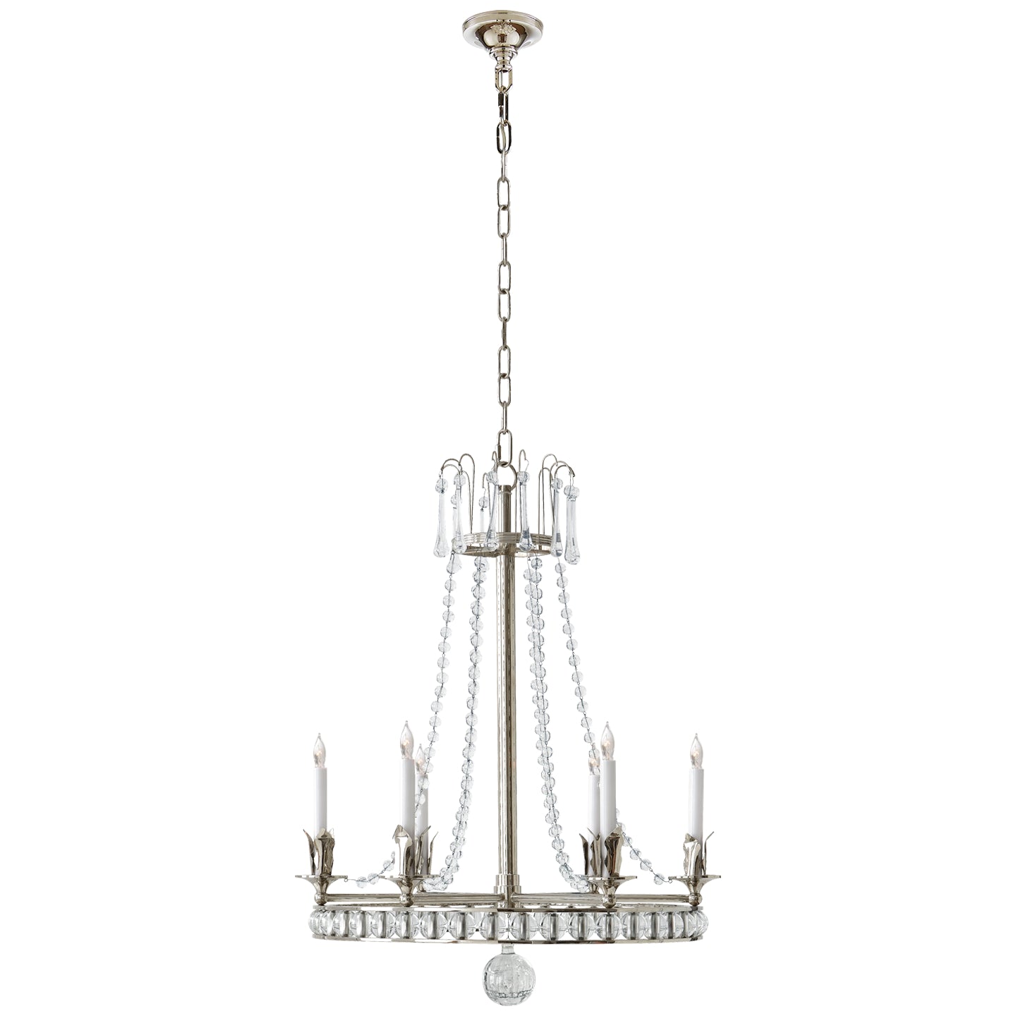 Visual Comfort Signature Canada - SN 5107PN - Six Light Chandelier - Regency - Polished Nickel