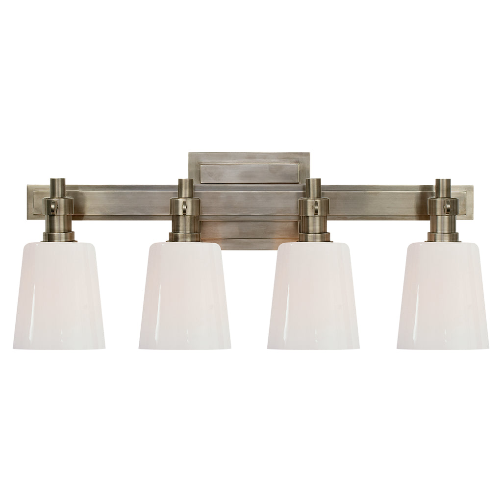 Visual Comfort Signature Canada - TOB 2153AN-WG - Four Light Bath Sconce - Bryant Bath - Antique Nickel