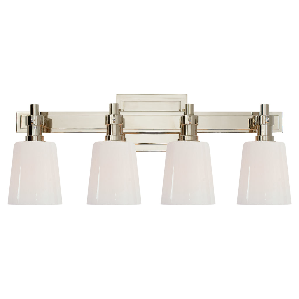 Visual Comfort Signature Canada - TOB 2153PN-WG - Four Light Bath Sconce - Bryant Bath - Polished Nickel