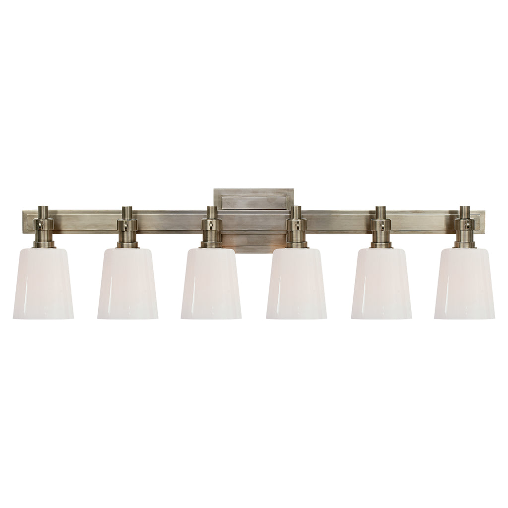 Visual Comfort Signature Canada - TOB 2154AN-WG - Six Light Linear Bath Sconce - Bryant Bath - Antique Nickel