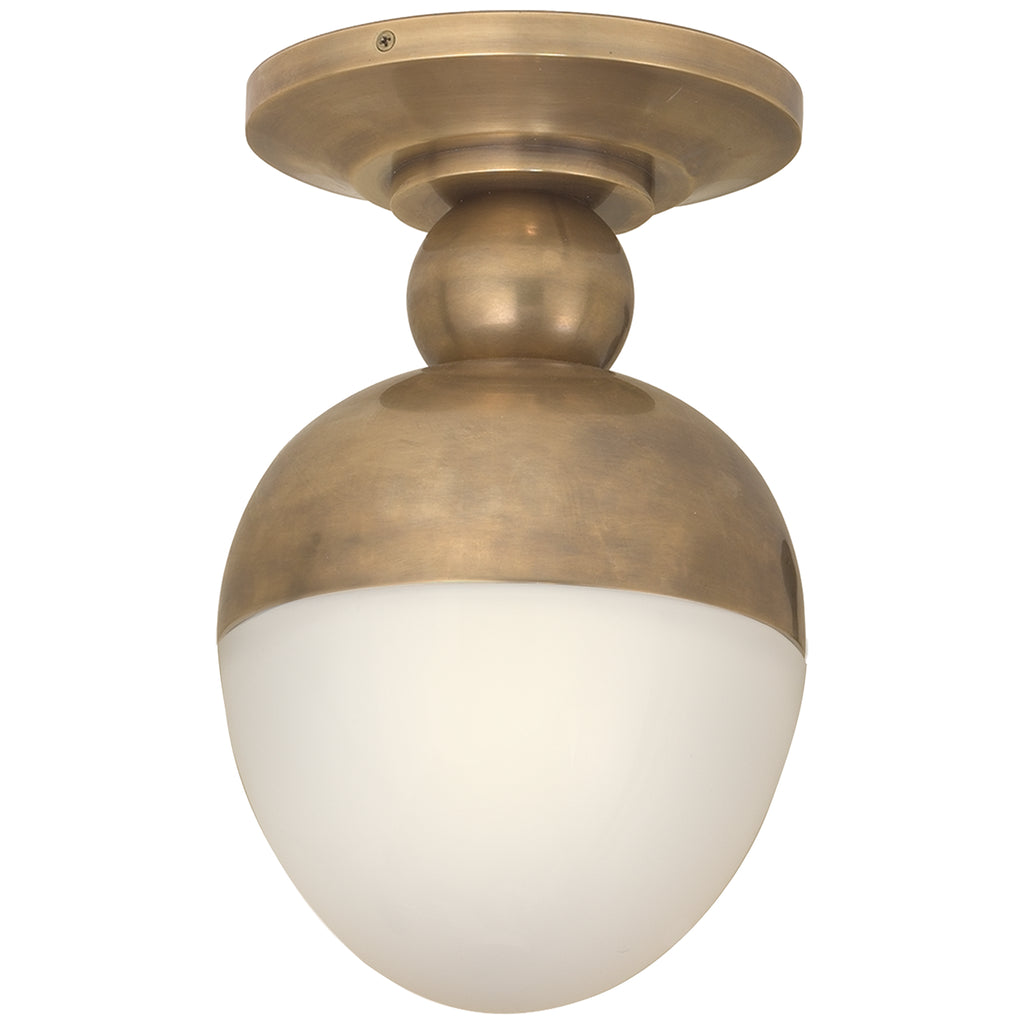 Visual Comfort Signature Canada - TOB 4006HAB-WG - One Light Flush Mount - Clark - Hand-Rubbed Antique Brass