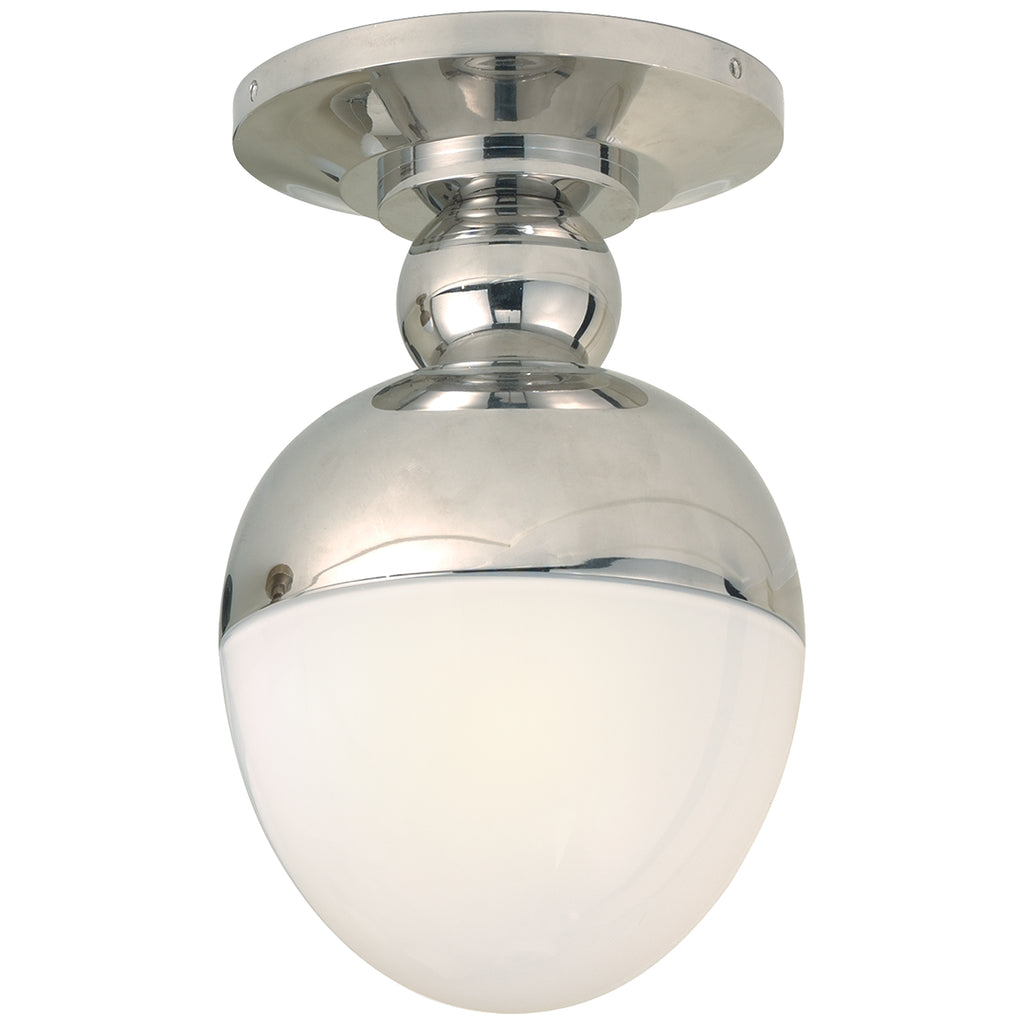 Visual Comfort Signature Canada - TOB 4006PN-WG - One Light Flush Mount - Clark - Polished Nickel