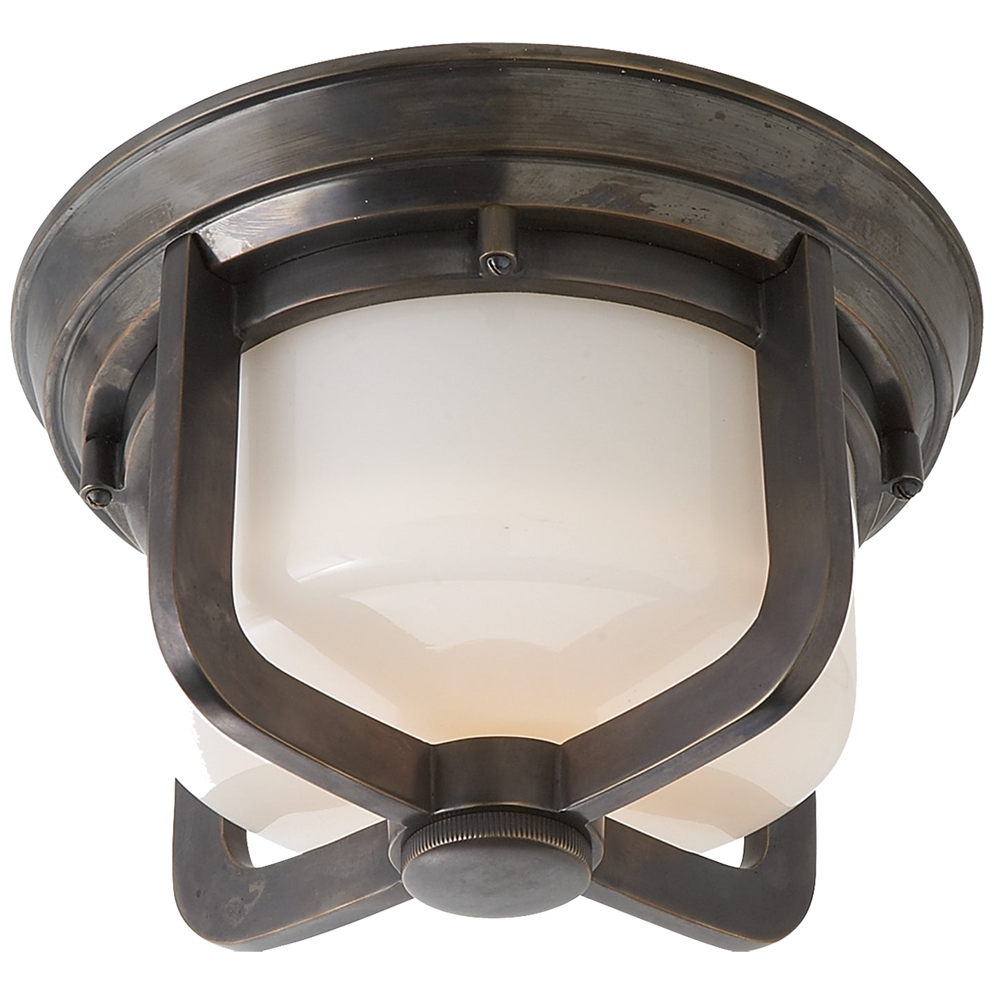 Visual Comfort Signature Canada - TOB 4011BZ-WG - One Light Flush Mount - Milton - Bronze