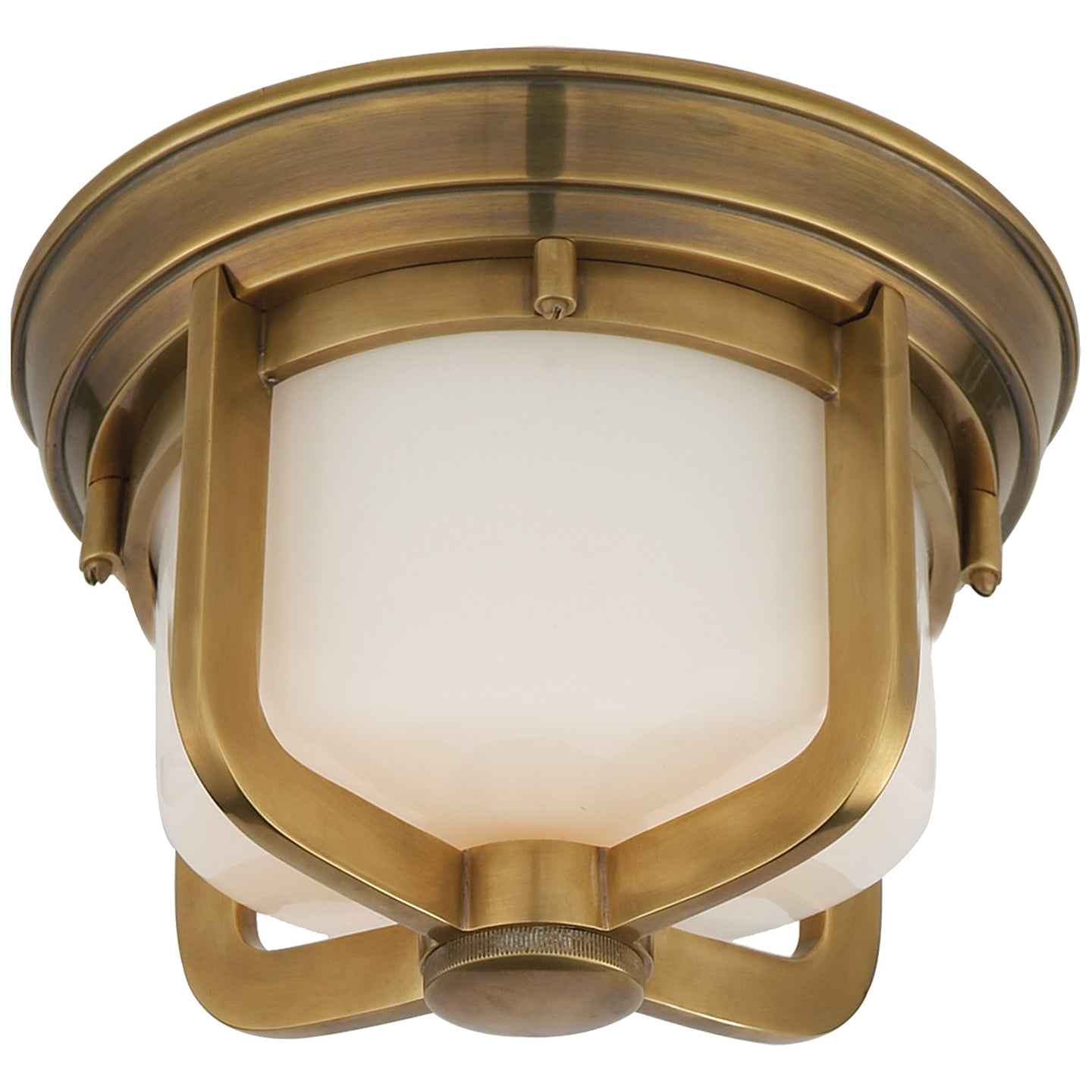 Visual Comfort Signature Canada - TOB 4011HAB-WG - One Light Flush Mount - Milton - Hand-Rubbed Antique Brass