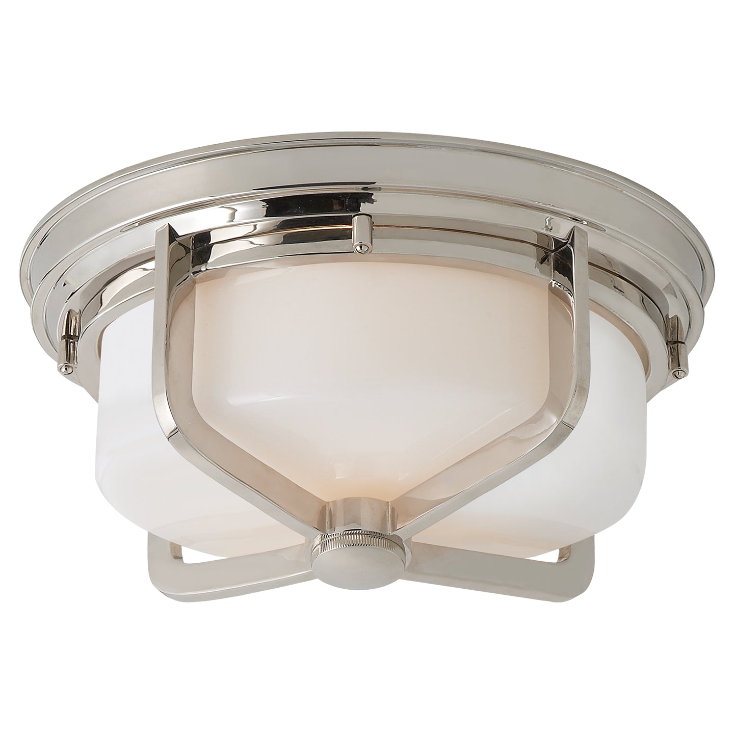 Visual Comfort Signature Canada - TOB 4013PN-WG - Two Light Flush Mount - Milton - Polished Nickel