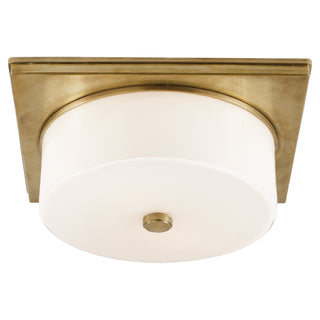 Visual Comfort Signature Canada - TOB 4216HAB-WG - Two Light Flush Mount - Newhouse Block - Hand-Rubbed Antique Brass