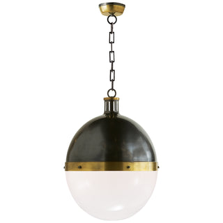 Visual Comfort Signature Canada - TOB 5064BZ/HAB-WG - Two Light Pendant - Hicks - Bronze with Antique Brass