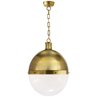 Visual Comfort Signature Canada - TOB 5064HAB-WG - Two Light Pendant - Hicks - Hand-Rubbed Antique Brass