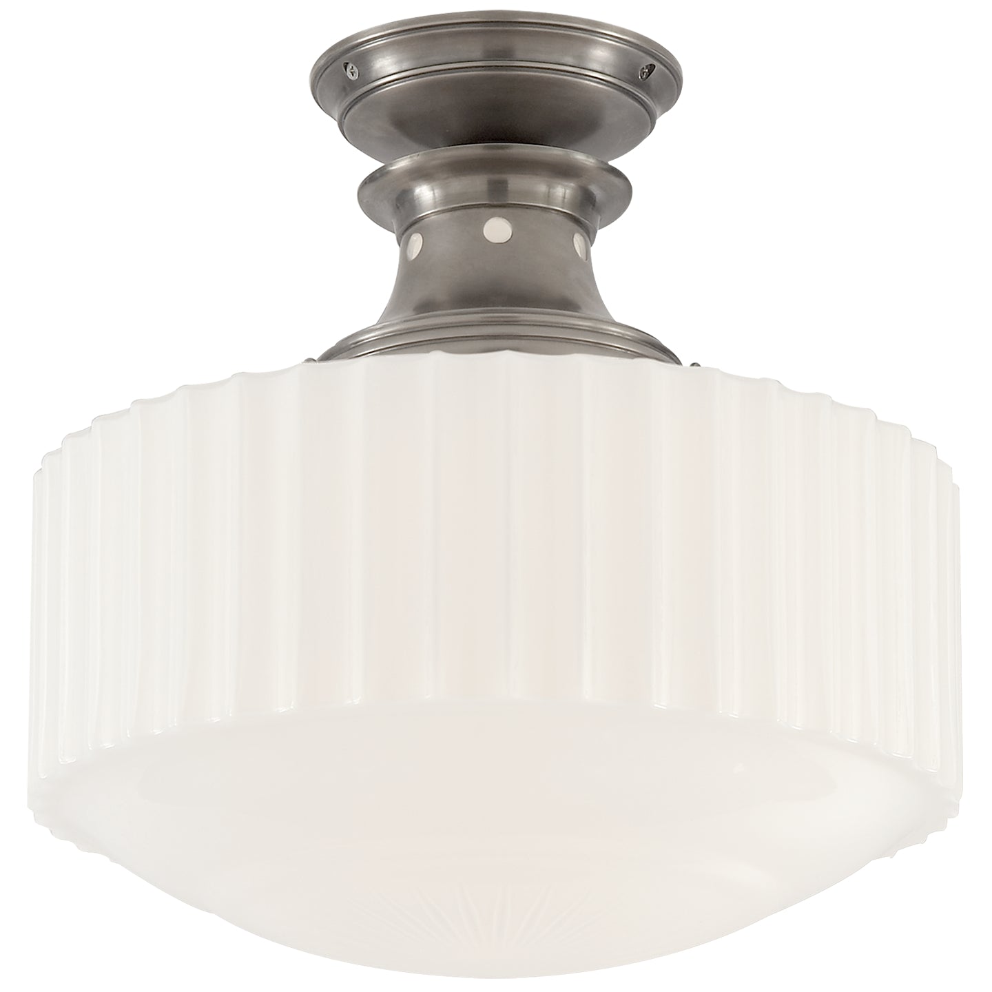 Visual Comfort Signature Canada - TOB 5150AN-WG - One Light Flush Mount - Milton Road - Antique Nickel