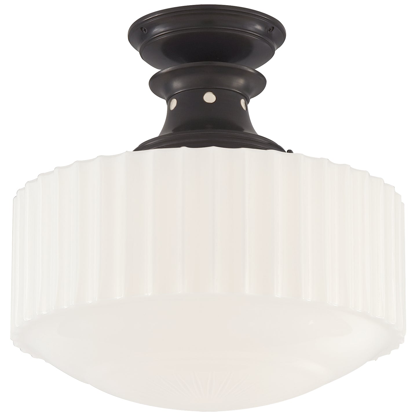 Visual Comfort Signature Canada - TOB 5150BZ-WG - One Light Flush Mount - Milton Road - Bronze
