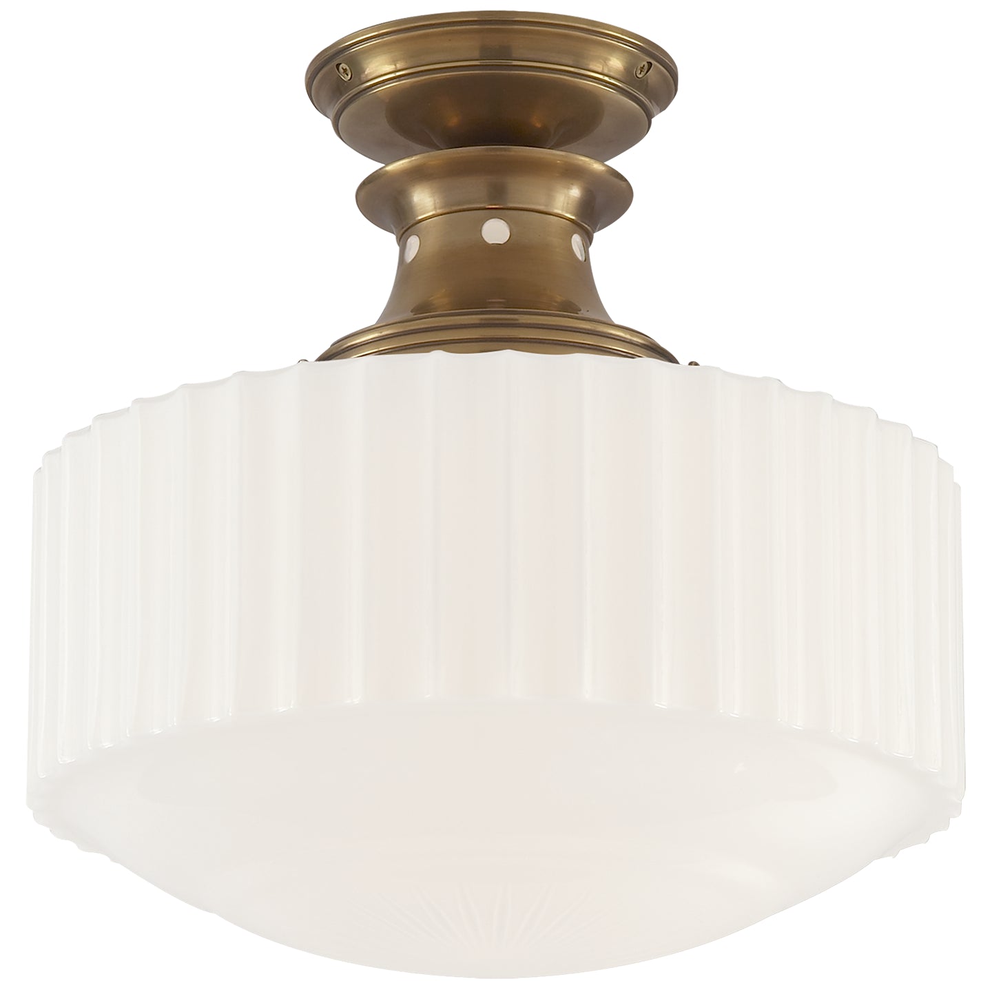 Visual Comfort Signature Canada - TOB 5150HAB-WG - One Light Flush Mount - Milton Road - Hand-Rubbed Antique Brass