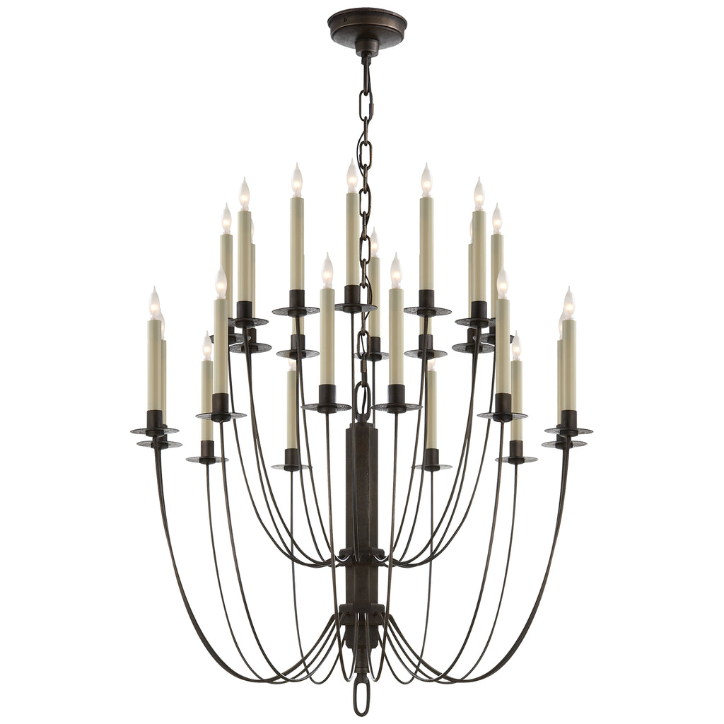 Visual Comfort Signature Canada - TOB 5205AI - 24 Light Chandelier - Erika - Aged Iron