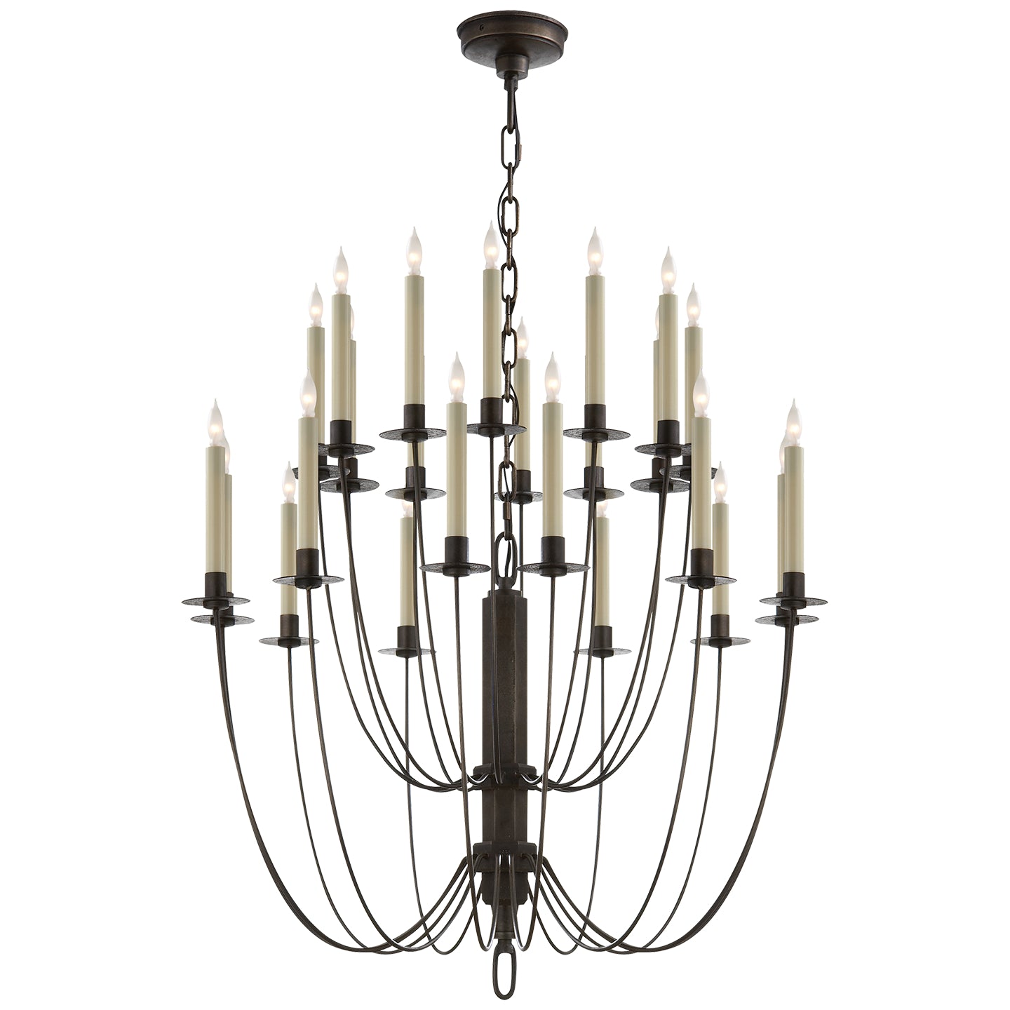 Visual Comfort Signature Canada - TOB 5205AI - 24 Light Chandelier - Erika - Aged Iron
