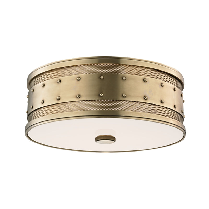 Hudson Valley Canada - 2206-AGB - Three Light Flush Mount - Gaines - Aged Brass