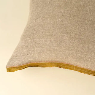 Linen and Sunflower Pillow