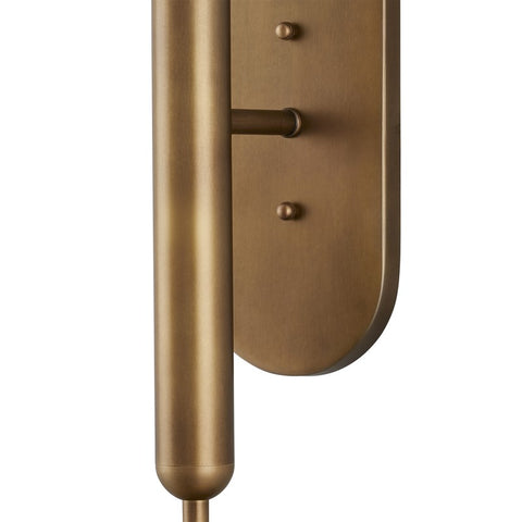 Serenity Double-Light Brass Sconce