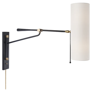 Visual Comfort Signature Canada - ARN 2002BLK-L - Two Light Wall Sconce - Frankfort - Black and Brass