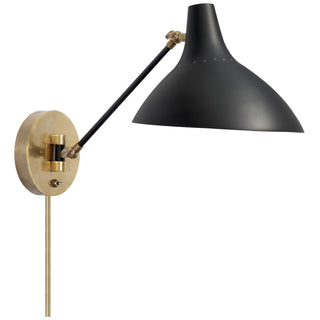 Visual Comfort Signature Canada - ARN 2006BLK - One Light Wall Sconce - Charlton - Black and Brass