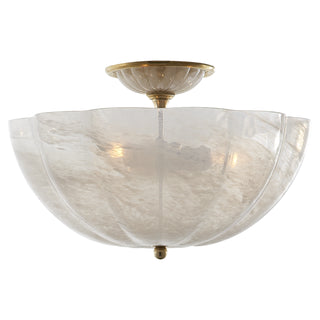 Visual Comfort Signature Canada - ARN 4000HAB-WG - Three Light Semi Flush Mount - Rosehill - Hand-Rubbed Antique Brass