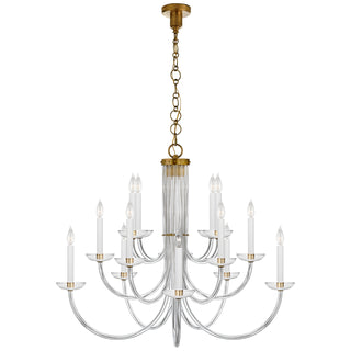 Visual Comfort Signature Canada - ARN 5116HAB-CG - 15 Light Chandelier - Wharton - Hand-Rubbed Antique Brass