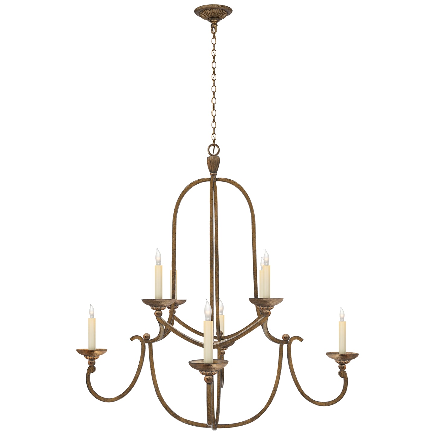 Visual Comfort Signature Canada - CHC 1494GI - Eight Light Chandelier - Flemish - Gilded Iron