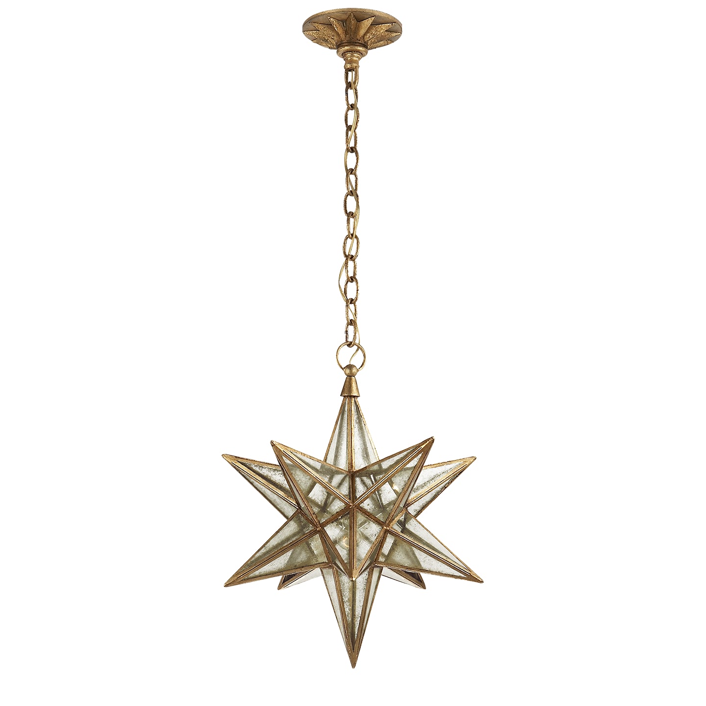 Visual Comfort Signature Canada - CHC 5211GI-AM - One Light Lantern - Moravian Star - Gilded Iron