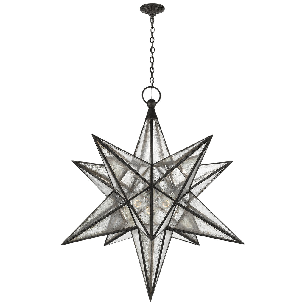 Visual Comfort Signature Canada - CHC 5213AI-AM - Three Light Lantern - Moravian Star - Aged Iron