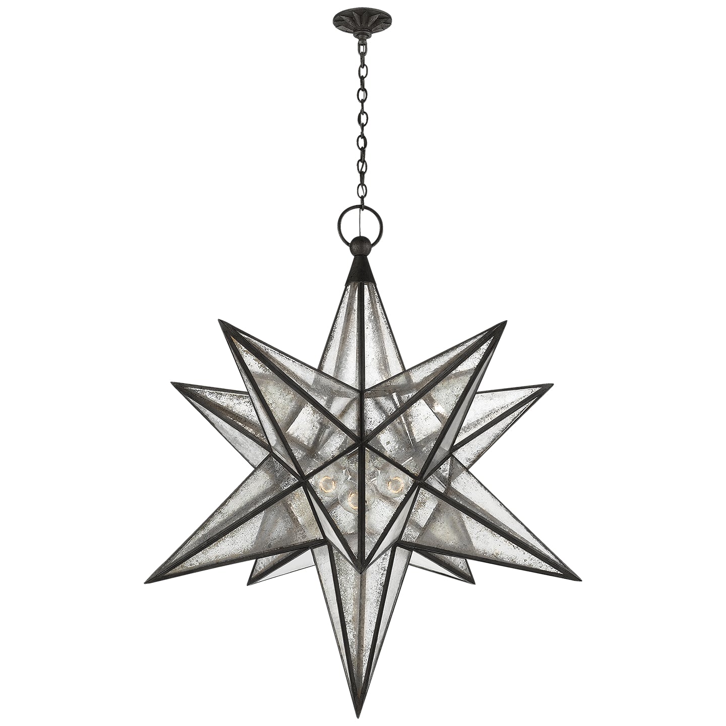 Visual Comfort Signature Canada - CHC 5213AI-AM - Three Light Lantern - Moravian Star - Aged Iron