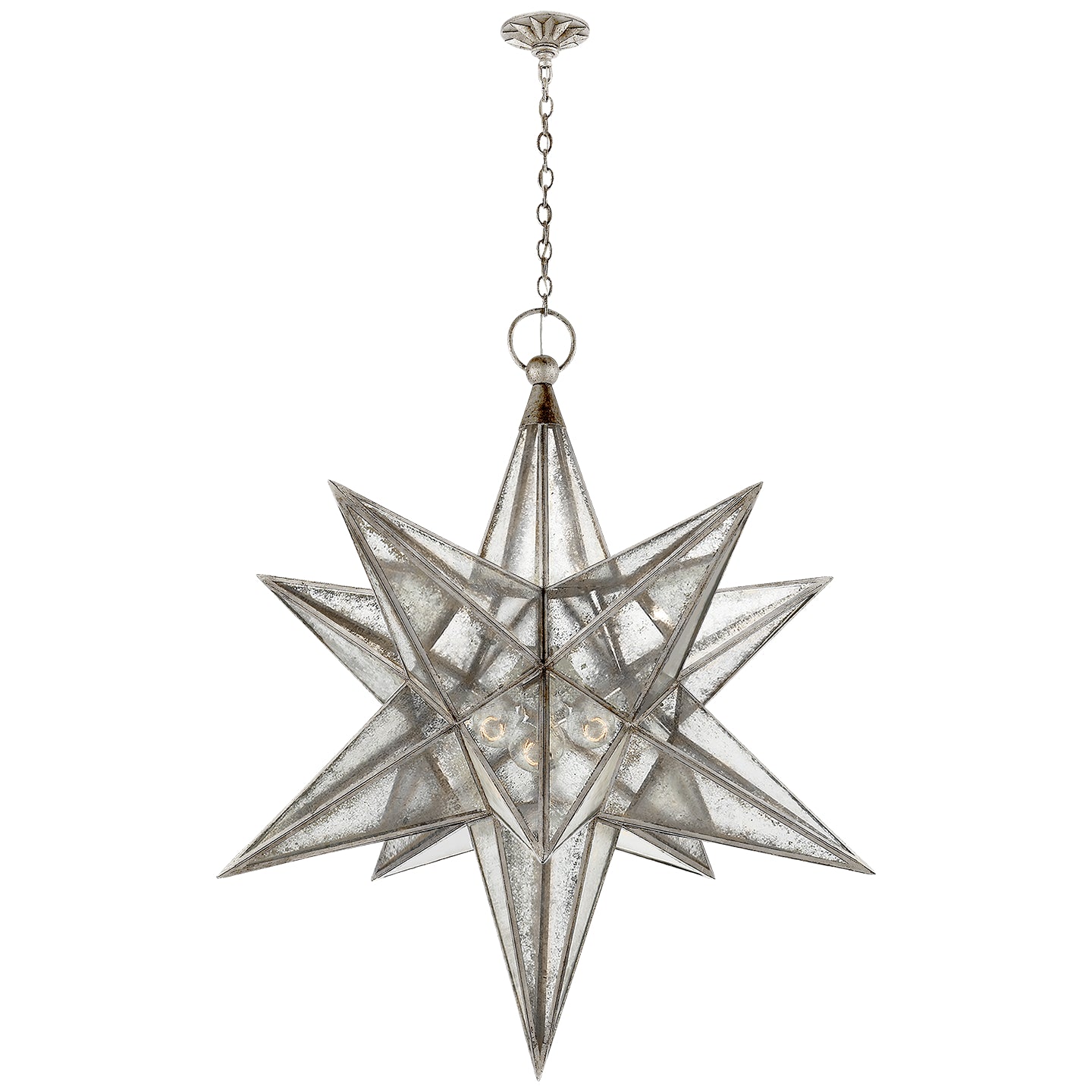 Visual Comfort Signature Canada - CHC 5213BSL-AM - Three Light Lantern - Moravian Star - Burnished Silver Leaf