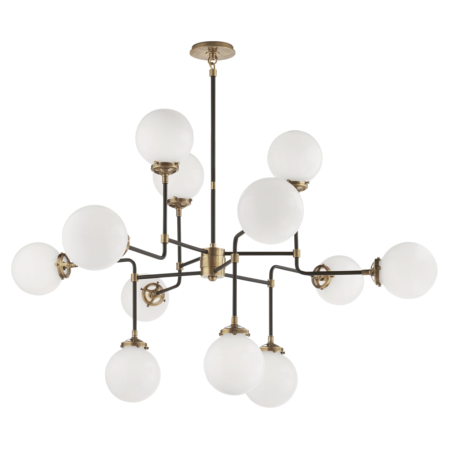Visual Comfort Signature Canada - S 5022HAB-WG - 12 Light Chandelier - Bistro - Hand-Rubbed Antique Brass