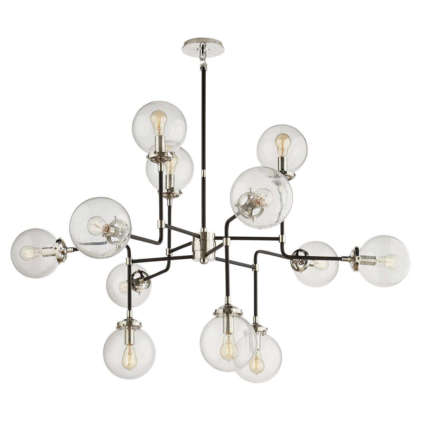 Visual Comfort Signature Canada - S 5022PN-CG - 12 Light Chandelier - Bistro - Polished Nickel