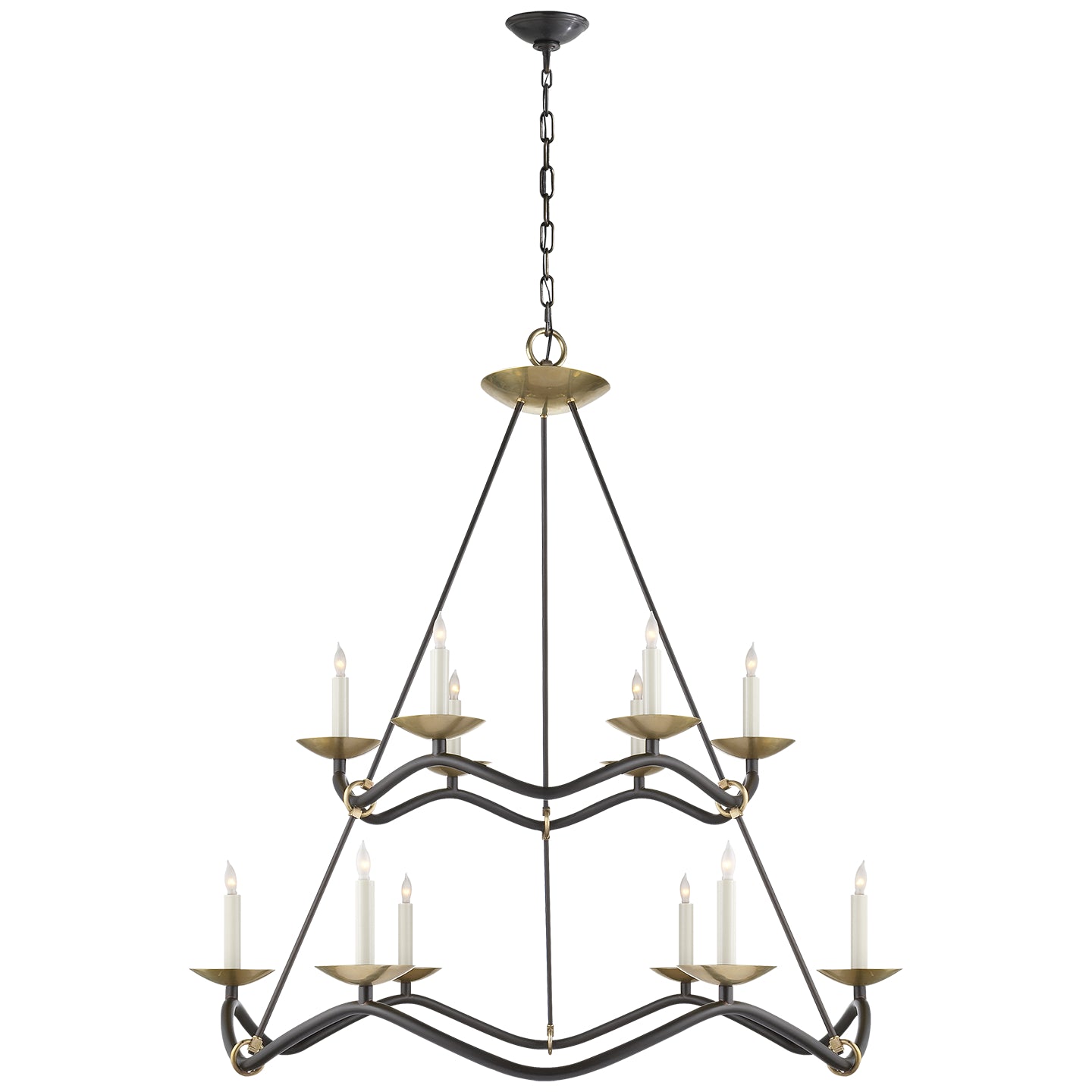 Visual Comfort Signature Canada - S 5041AI - 12 Light Chandelier - Choros - Aged Iron