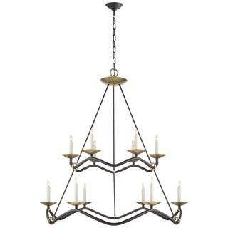 Visual Comfort Signature Canada - S 5041AI - 12 Light Chandelier - Choros - Aged Iron
