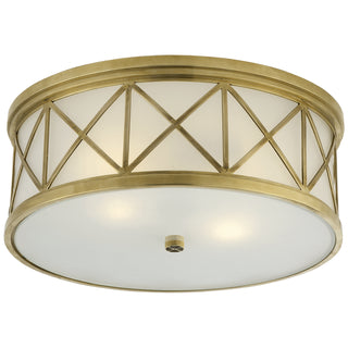 Visual Comfort Signature Canada - SK 4011HAB-FG - Three Light Flush Mount - Montpelier - Hand-Rubbed Antique Brass