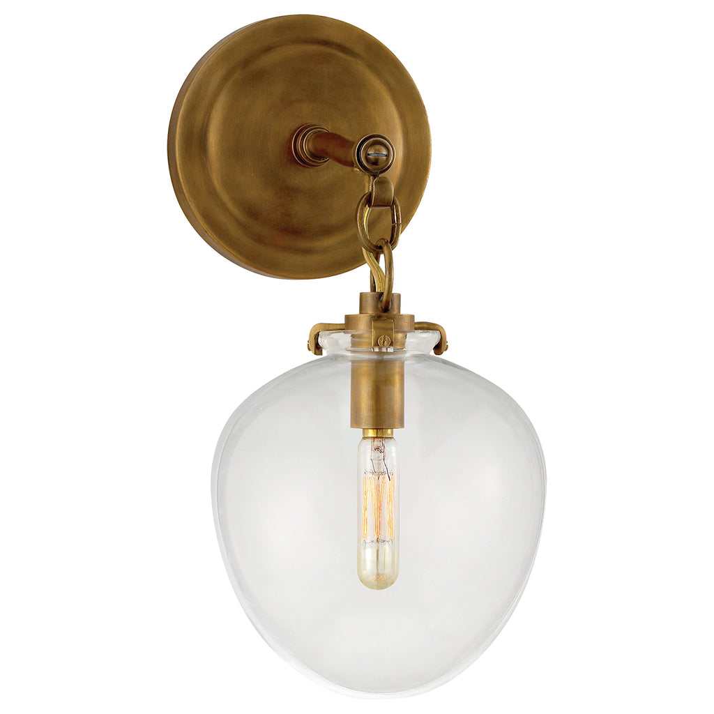 Visual Comfort Signature Canada - TOB 2225HAB/G2-CG - One Light Wall Sconce - Katie Acorn - Hand-Rubbed Antique Brass