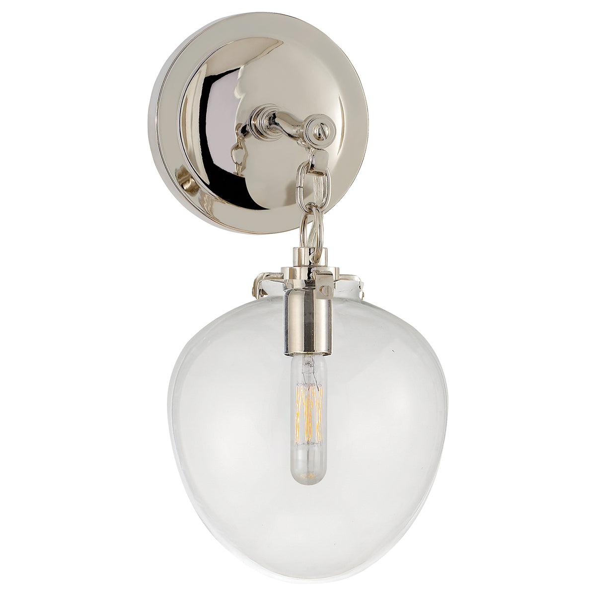Visual Comfort Signature Canada - TOB 2225PN/G2-CG - One Light Wall Sconce - Katie Acorn - Polished Nickel