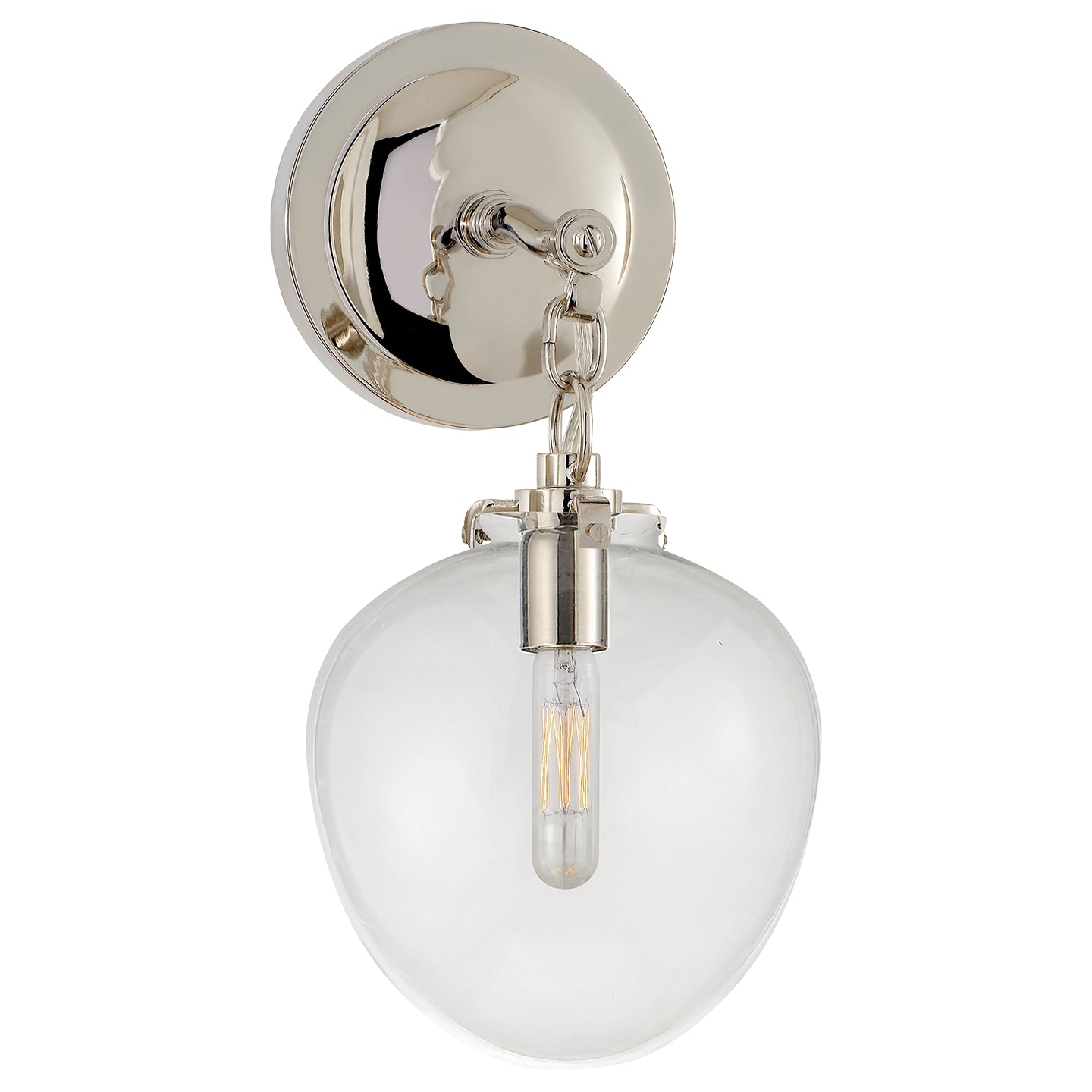 Visual Comfort Signature Canada - TOB 2225PN/G2-CG - One Light Wall Sconce - Katie Acorn - Polished Nickel