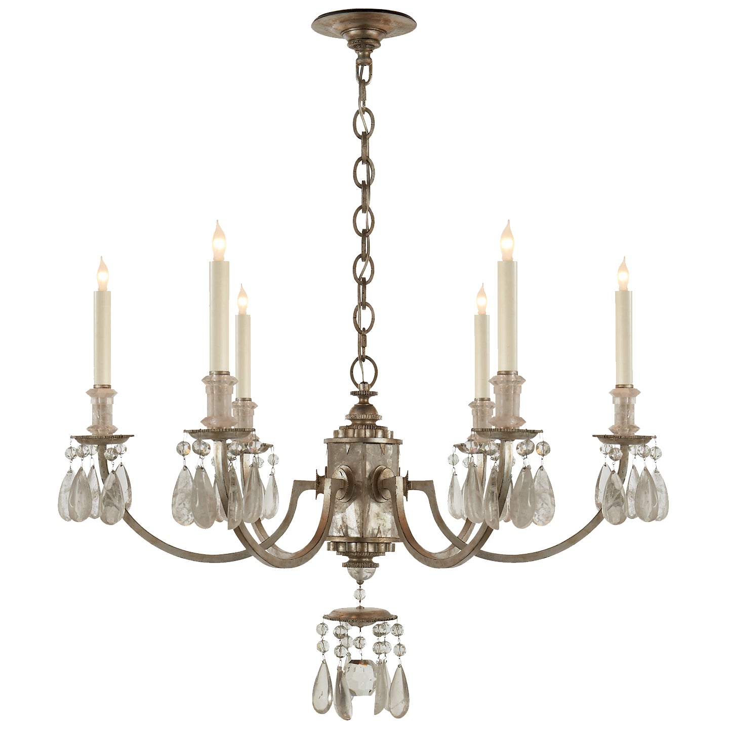Visual Comfort Signature Canada - TOB 5036BSL - Six Light Chandelier - Elizabeth - Burnished Silver Leaf
