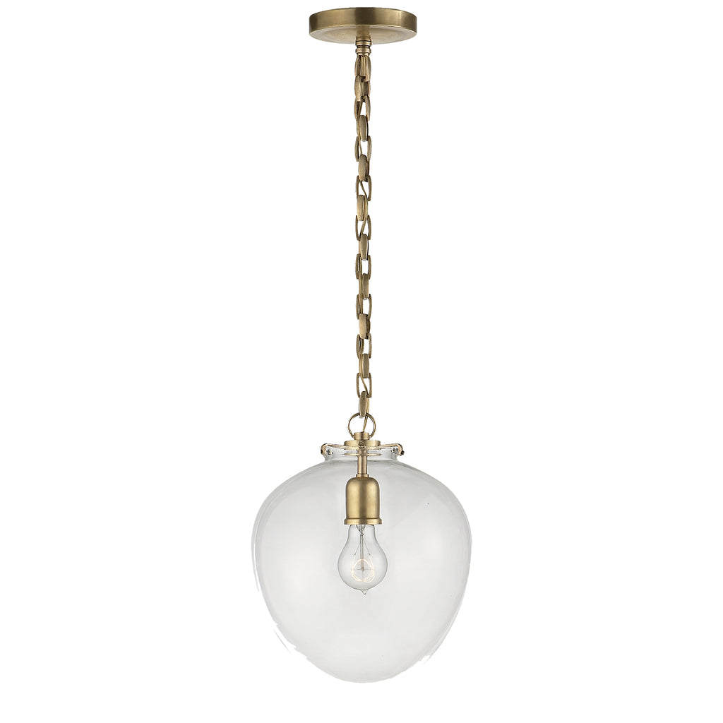 Visual Comfort Signature Canada - TOB 5226HAB/G2-CG - One Light Pendant - Katie Acorn - Hand-Rubbed Antique Brass